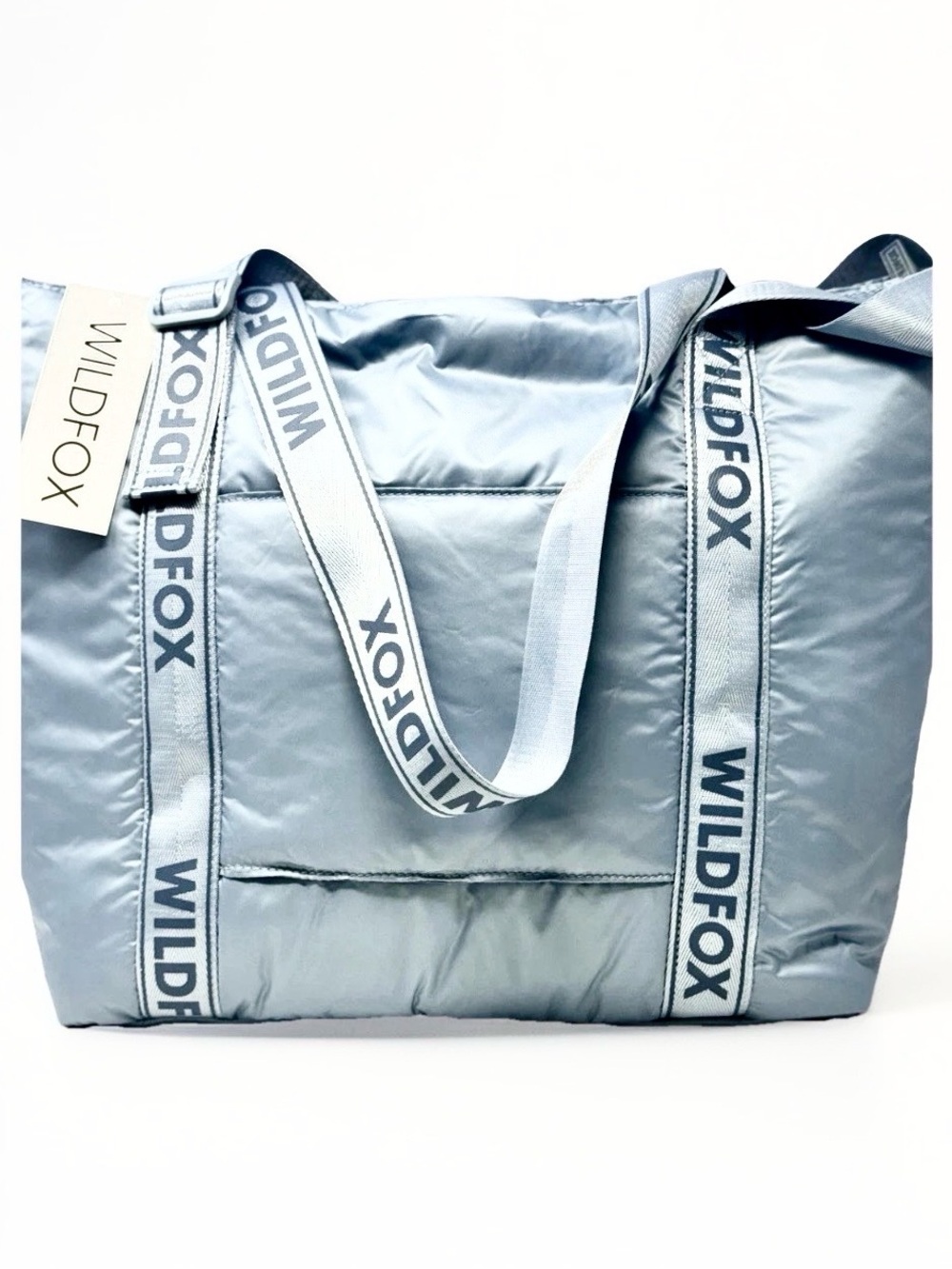 NEW SEALED Wildfox Blue Puffy Tote Beach Book Pool Bag NWT  Retail $88